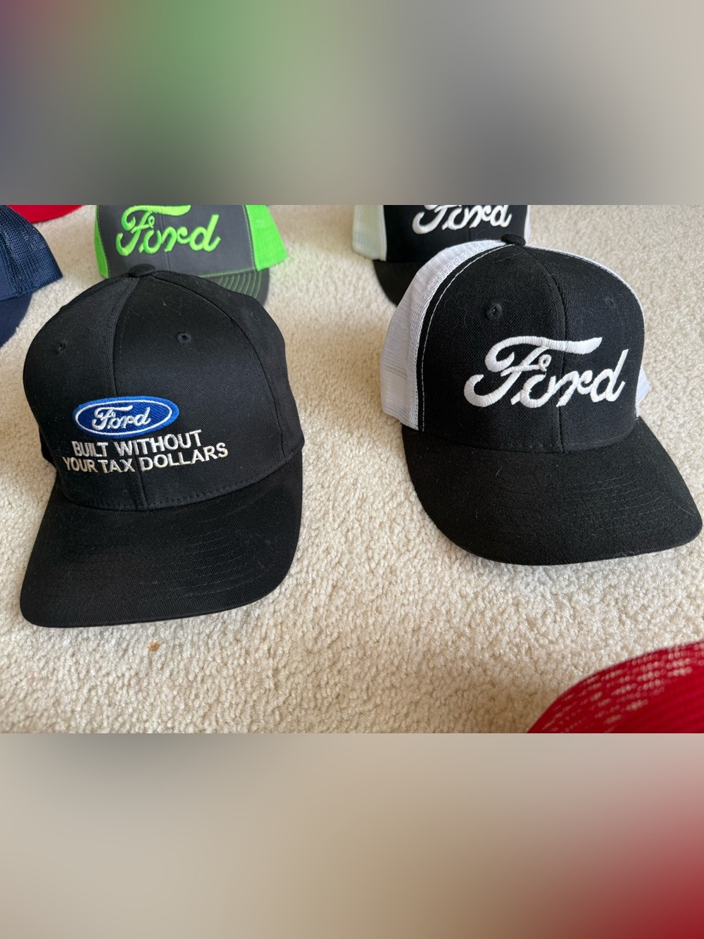 Lot 16 Ford & Mustang Trucker Hats Snapback Baseball Caps Racing Vintage Style - Picture 4 of 16